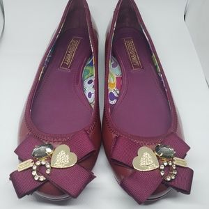 Coach Poppy Caper Ballet Plum Purple Flats 7.5